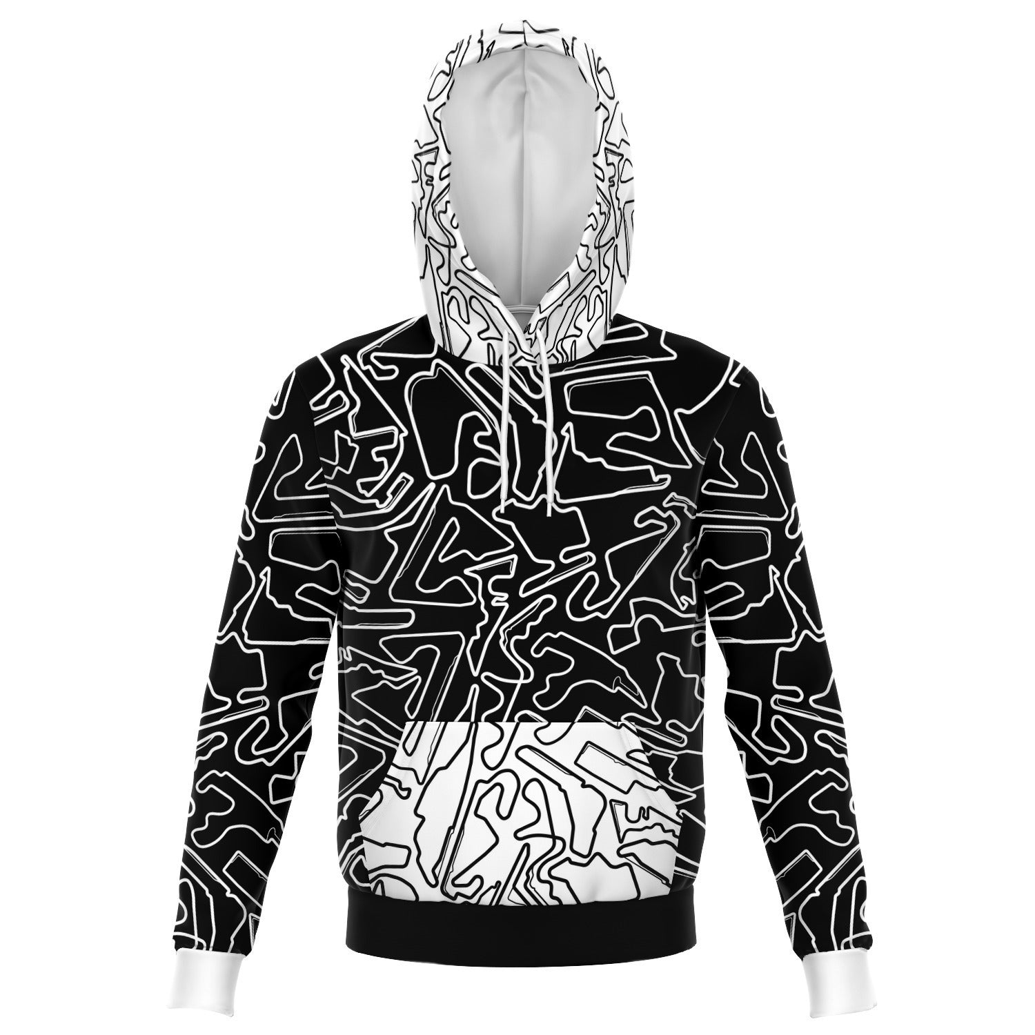 Mozaic Black & white Hoodie