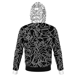 Mozaic Black & white Hoodie